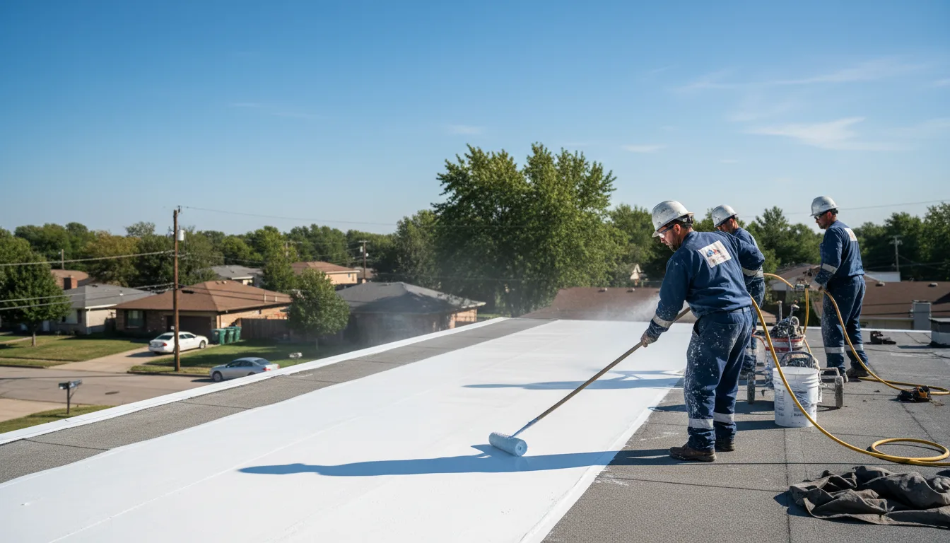 Commercial roof coating in Coupland, TX near me